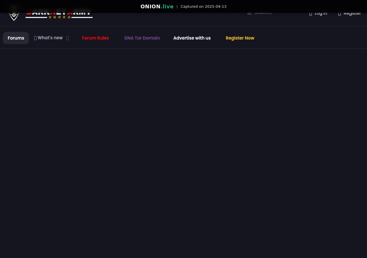 Darknet Army Forum screenshot